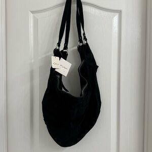 FREE PEOPLE Roma Suede Tote Black